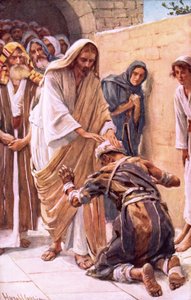 The healing of the leper 作者 哈罗德·应付