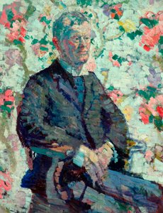 一个男人的肖像，约1912年14日（布面油画） 作者 哈罗德·吉尔曼