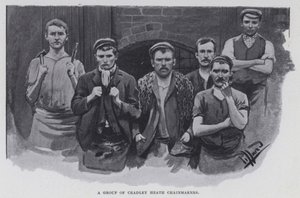 A group of Cradley Heath Chainmakers (b/w photo) 作者 哈罗德·休姆·皮法德
