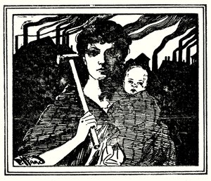 Cover illustration for The White Slaves of England (b/w photo)
