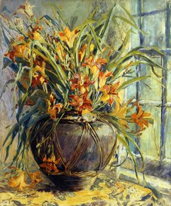 花卉静物（布面油画） 作者 哈里特鲍登