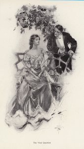 男子向女子求婚（平版）。 作者 哈里森·费舍尔