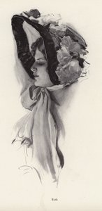 一个叫露丝的女人的肖像（平版）。 作者 哈里森·费舍尔