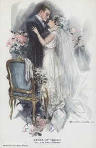 触觉 - 爱和珍惜：新婚夫妇接吻 作者 哈里森·费舍尔