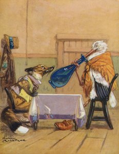 伊索寓言：狐狸和鹳雀（彩色印刷版） 作者 哈利 (1878 1950) 朗特里