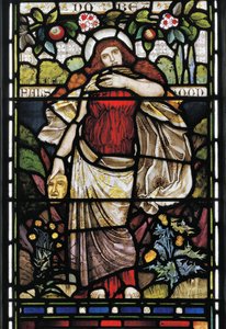 来自Piers Plowman，1873年William Langland（彩色玻璃）的虚假 作者 哈里·伯罗