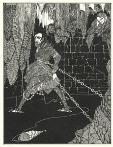 埃德加-爱伦-坡：《阿蒙蒂拉多的木桶》（石版画） 作者 哈里·克拉克