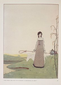 "她走着，我愉悦的女士 牧羊女"爱丽丝-梅内尔为《牧羊女》绘制的插图。 作者 哈里·克拉克