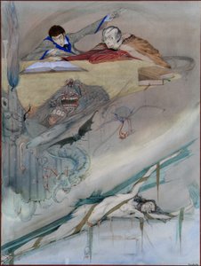 1923年亚瑟小屋的倒塌（铅笔和wc） 作者 哈里·克拉克