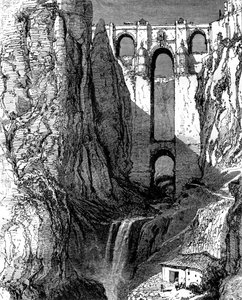 Puente Nuevo，隆达，西班牙，十九世纪。
