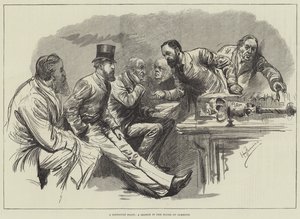一个难点，下议院的草图 作者 哈里·弗尼斯（Harry Furniss）