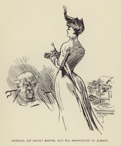 海军上将亨利·凯佩尔爵士和他在奥尔巴尼的文学 作者 哈里·弗尼斯（Harry Furniss）