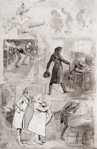 查尔斯·狄更斯的《圣诞书籍》中的圣诞颂歌插图 作者 哈里·弗尼斯（Harry Furniss）
