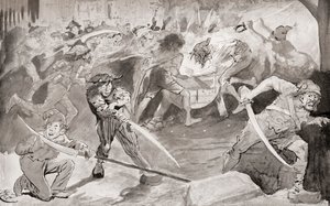 查尔斯·狄更斯的小说《两个城市的故事》插图 作者 哈里·弗尼斯（Harry Furniss）