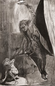 查尔斯-狄更斯小说《幽灵的交易》插图 作者 哈里·弗尼斯（Harry Furniss）