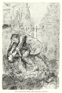 Illustration for Great Expectations by Charles Dickens (litho) 作者 哈里·弗尼斯（Harry Furniss）
