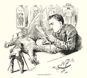 “面试了！” （石版画） 作者 哈里·弗尼斯（Harry Furniss）