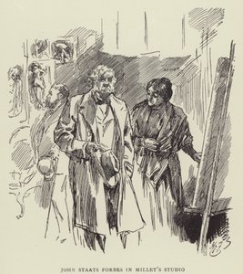 John Staats Forbes in Millets Studio 作者 哈里·弗尼斯（Harry Furniss）
