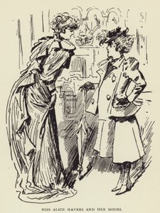 Alice Havers小姐和她的模特儿 作者 哈里·弗尼斯（Harry Furniss）
