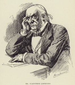 格莱斯顿先生在听 作者 哈里·弗尼斯（Harry Furniss）