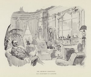 乔治黑斯廷斯爵士，奥尔巴尼的公寓 作者 哈里·弗尼斯（Harry Furniss）