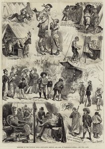 国家步枪协会会议和温布尔登共和国营地的草图 作者 Harry Furniss