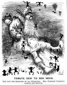 向本尼维斯山致敬的露珠，1883年 作者 哈里·弗尼斯（Harry Furniss）