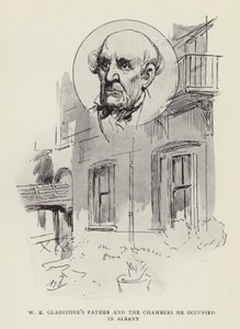 我们Gladstones的父亲和他在奥尔巴尼占据的房间 作者 哈里·弗尼斯（Harry Furniss）