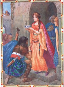 "锁敬畏的女士"（选自《令牌》）（彩色石版画）