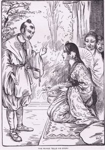 王子讲故事（选自《月亮的女儿》）（石版画） 作者 哈里·乔治·西克
