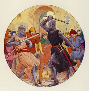 伊桑巴特三次刺入，三次刺穿（彩色石版画）