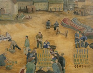 鱼类销售，1938年 作者 哈里·米滕·威尔逊