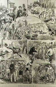 亨利帆船赛的草图，来自伦敦新闻画报，1881年2月7日 作者 哈里在弗尼斯之后