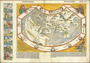 1493 年世界地图 - Secunda etas mundi 作者 哈特曼·谢德尔（Hartmann Schedel）