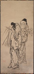 一对夫妇，1500年代后期。 作者 长谷川苑