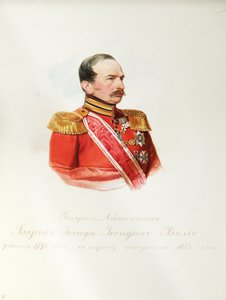 约瑟夫·伊索夫·约瑟夫·维西奥·冯·维里奥男爵的肖像1795-1867年，摄于1846-1849年的皇家骑兵卫队专辑