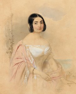 玛丽-冯-塔滕巴赫伯爵夫人的肖像，名冯-莱恩，1840年。