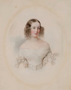 俄罗斯大公公奥尔加·尼古拉耶夫娜的肖像1822-1892年，符腾堡女王，1838年