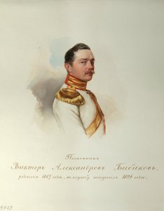 维克多·亚历山德罗维奇·比比科夫（Viktor Alexandrovich Bibikov）的肖像1807-1883年，摄于1846-1849年的皇家骑兵卫队专辑