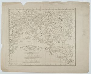 来自DAnvilles Atlas的幼发拉底河和底格里斯河，由Thomas Bowen雕刻，1788年 作者 海伍德海伍德