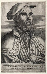 阿尔伯特·范·德·赫勒（Albert van der Helle），1538年。 作者 海因里希·阿尔德勒弗（Heinrich Aldegrever）