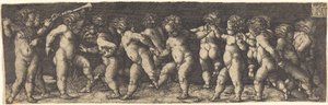 跳舞的孩子，1535年。 作者 海因里希·阿尔德勒弗（Heinrich Aldegrever）