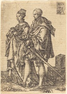 跳舞的情侣，1551年。 作者 海因里希·阿尔德勒弗（Heinrich Aldegrever）