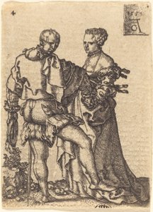 跳舞的情侣，1551年。 作者 海因里希·阿尔德勒弗（Heinrich Aldegrever）