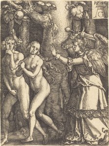 被驱逐出天堂 作者 海因里希·阿尔德勒弗（Heinrich Aldegrever）