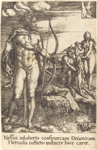 海格力斯杀了内瑟斯，1550年。 作者 海因里希·阿尔德勒弗（Heinrich Aldegrever）