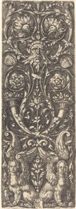 带有装饰品的高级水果，1552年。 作者 海因里希·阿尔德勒弗（Heinrich Aldegrever）