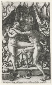 Lucretia en Sextus Tarquinius 作者 海因里希·阿尔德勒弗（Heinrich Aldegrever）