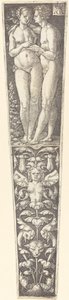 有裸体夫妇的装饰品，1532年。 作者 海因里希·阿尔德勒弗（Heinrich Aldegrever）