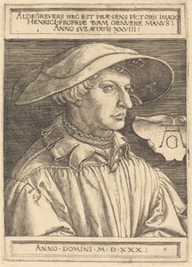 自画像》，1530年。 作者 海因里希·阿尔德勒弗（Heinrich Aldegrever）
